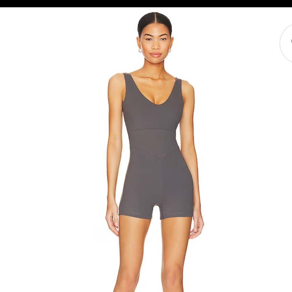 Revolve Varley Let's Go Juni All in One Romper in Blackened Pearl